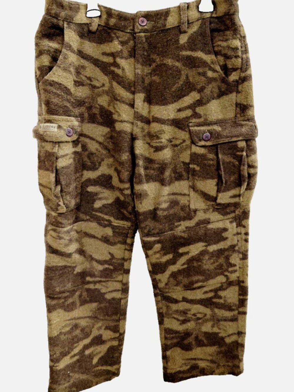 Columbia Gallatin Wool Camo Cargo Pants Mens 36 x 30 Heavyweight Hunting Winter